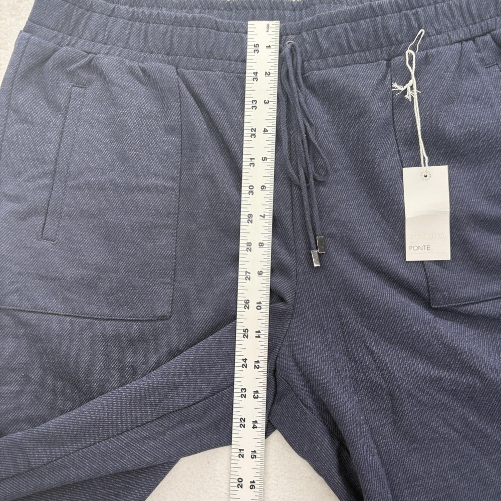 Lane Bryant Ankle Pants Womens 14/16 Blue Knit Pull On Stretch Casual Jogger NWT - Picture 8 of 12